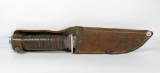 Craftsman Hunting Knife with Sheath. Made by Schrade Walden. 9-3/4