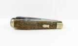 Pre 1960 Schrade Walden Pattern 293 Trapper Jack Knife. Saber Ground Clip &