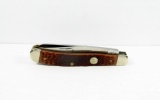 1990s Remington UMC Trapper Jack Knife Made BY Camillus. Jigged Delrin Scal