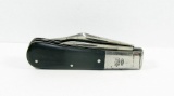 TAYLORS EYE WITNESS Curved Barlow Jack Knife. Etched Clip Blade. Excellent
