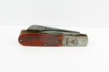 Boker Tree Brand Pattern 494 Barlow Jack Knife. Nice Reddish Sawn Bone Hand