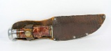 Viking Made By KA-BAR Union Cut Co. Hunting Knife with Great Celluloid Hand