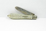 1925 Unknown Maker Birmingham, England Sterling Silver Fruit Jack Knife. Te