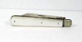 1938 Wm. Needham English Sterling Silver Fruit Knife. Genuine Pearl Scales.