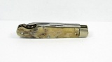 Crucible Knife Co. New York Barehead Easy Opener Jack Knife. Tan & Brown Ce