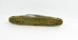 1930's Simonds WorenWhite Co Brass Pen Knife. Coin Embossed Advertising for