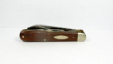Cattaraugus 2-Blade Electrician's Knife. # 2108. Barehead cocobolo Scales w