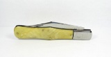 1930's Keenwell Mfg Co Olean NY Slim Coke Bottle Folding Hunter. Yellow Cel