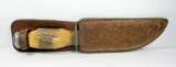 Taylor Eye Witness Knife, Sheffield England. Aged Stag Handle. Full Brass G
