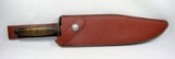 Very Old Hand Forged Primitive Dagger. IronFerriules Copper Guard. Hardwood