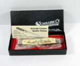 1984 Schrade USA SC505 Great American Outdoor Series Scrimshaw Pocket Knife