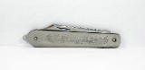 Schrade's Huntiing & Fishing Knife. All Stainless Steel Blade has Sliding L