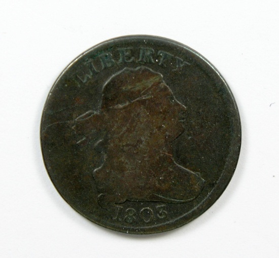 3.    1803  U.S. Draped Bust Half Cent