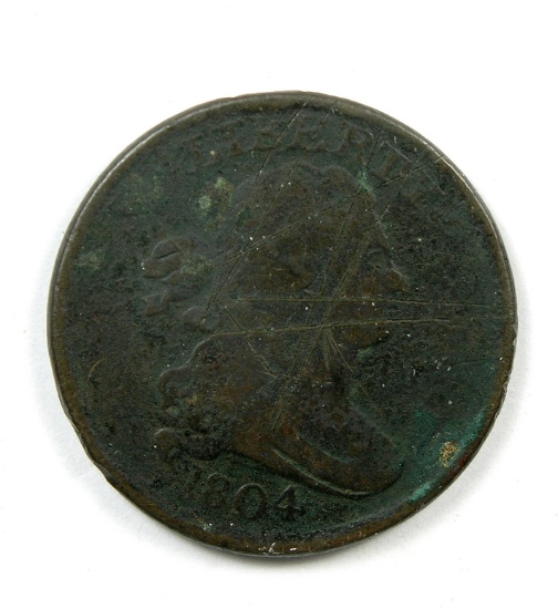 4.    1804  U.S. Draped Bust Half Cent