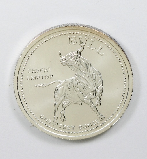 210.    1 Oz.  Silver Rd. “Bull/Bear”