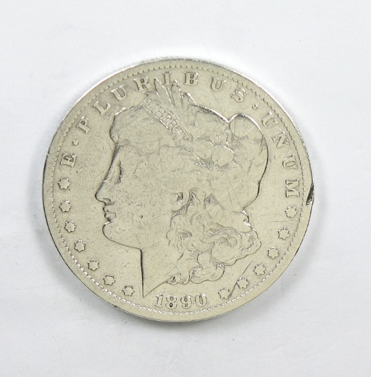 258.    1890-CC Morgan Silver Dollar