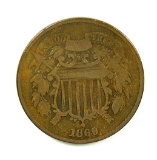 25.  1869  U.S. 2 Cent