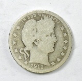 71.  1911-D Barber Quarter Dollar