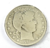 132.    1910-S Barber Half Dollar