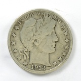 140.    1913-D Barber Half Dollar