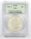 234.    1882-O Morgan Silver Dollar PCGS Certified MS63