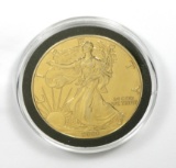 305.    2000   American Eagle Silver Dollar  Gold Clad