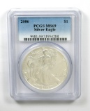 309.    2006  American Eagle Silver Dollar  PCGS Certified MS69