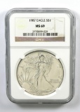 314.    1987 American Eagle Silver Dollar NGC Certified MS69