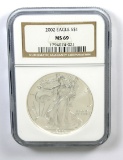 329.    2002 American Eagle Silver Dollar NGC Certified MS69