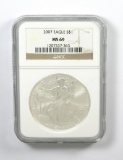 334.    2007 American Eagle Silver Dollar NGC Certified MS69