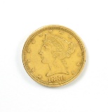 357.    1880   $5 U.S. GOLD LIBERTY