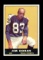 1961 Topps Football Card #23 Jim Doran Dallas Cowboys