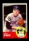 1963 Topps Baseball Card #44 Terry Fox Detroit Tigers