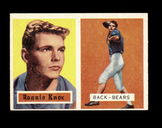 1957 Topps Football Card #149 Ronnie Knox Chicago Bears