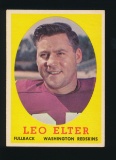 1958 Topps Football Card #25 Leo Elter Washington Redskins