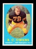 1958 Topps Football Card #64  R.C. Owens San Francisco 49ers (Error Card-Ph