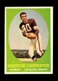 1958 Topps Football Card #128 Preston Carpenter Cleveland Browns