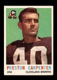1959 Topps Football Card #18 Preston Carpenter Cleveland Browns