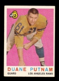 1959 Topps Football Card #67 Duane Putnam Los Angeles Rams