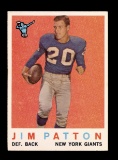 1959 Topps Football Card #87  Jim Patton New York Giants