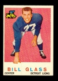 1959 Topps Football Card #122 Bill Glass Detroit Lions