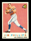 1959 Topps Football Card #142 Jim Phillips Los Angeles Rams