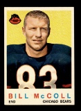 1959 Topps Football Card #151 Bill McColl Chicago Bears