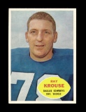 1960 Topps Football Card #40 Ray Krouse Dallas Cowboys