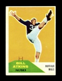 1960 Fleer Football Card #24 Bill Atkins Buffalo Bills