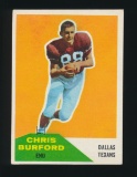 1960 Fleer ROOKIE Football Card #81 Rookie Chris Burford Dallas Texans