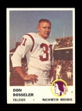 1961 Fleer Football Card #109 Don Bosseler Washington Redskins