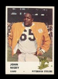 1961 Fleer Football Card #121 John Nisby Pittsburgh Steelers