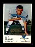 1961 Fleer Football Card #172 Bill Groman Houston Oilers