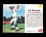 1962 Post Cereal Hand Cut Football Card #57 Jim Ninowski Detroit Lions